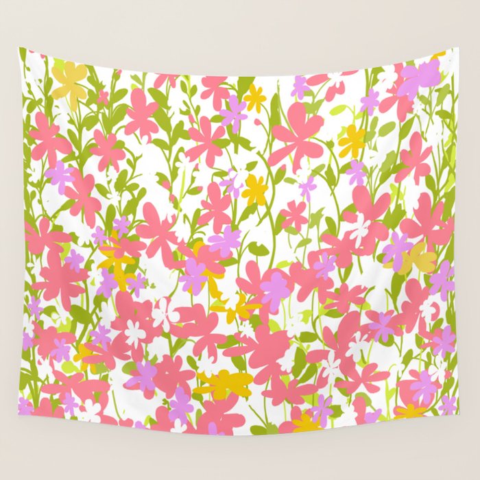 Delicate summer flowers Wall Tapestry Gallery Image 1