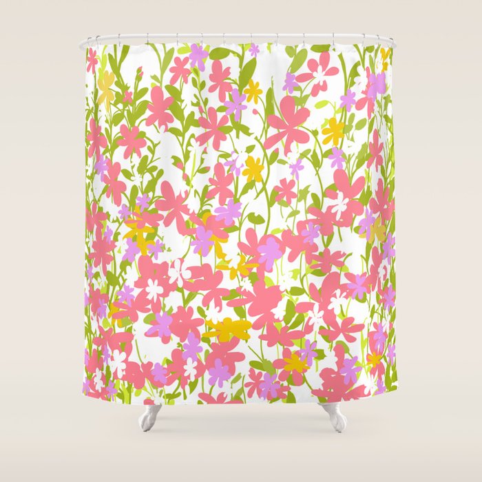 Delicate summer flowers Shower Curtain Gallery Image 1