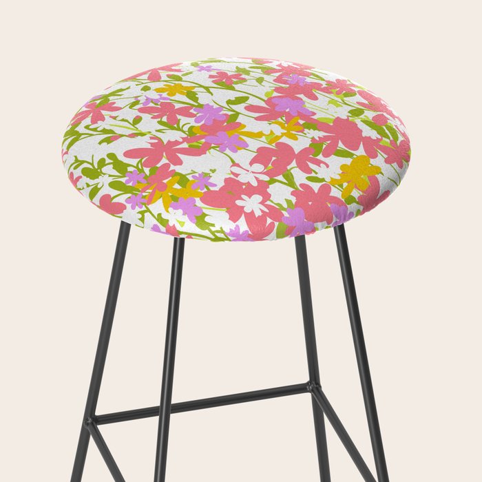 Delicate summer flowers Stool Gallery Image 2