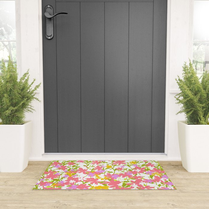 Delicate summer flowers Welcome Mat Gallery Image 3