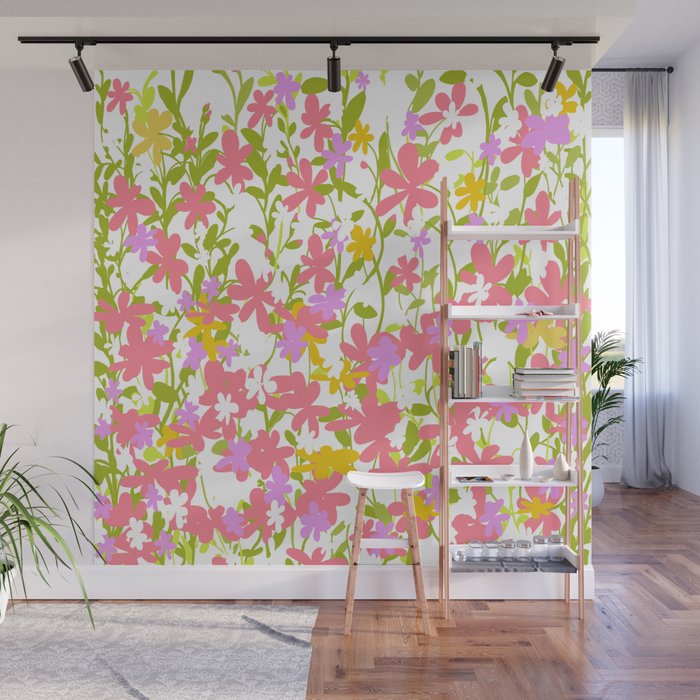 Delicate summer flowers Wall Mural Gallery Image 1