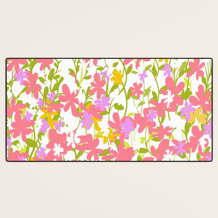 Delicate summer flowers Desk Mat Gallery Image 3