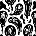 Black and white melted happy face pattern Coffee Mug Gallery Image 2