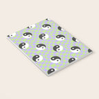 Retro psychedelic yin yang checkered pattern Notebook Gallery Image 3