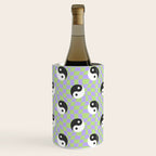 Retro psychedelic yin yang checkered pattern Wine Chiller Gallery Image 1