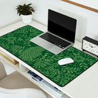 Spring Cheetah Pattern - Forest Green Desk Mat Gallery Image 2