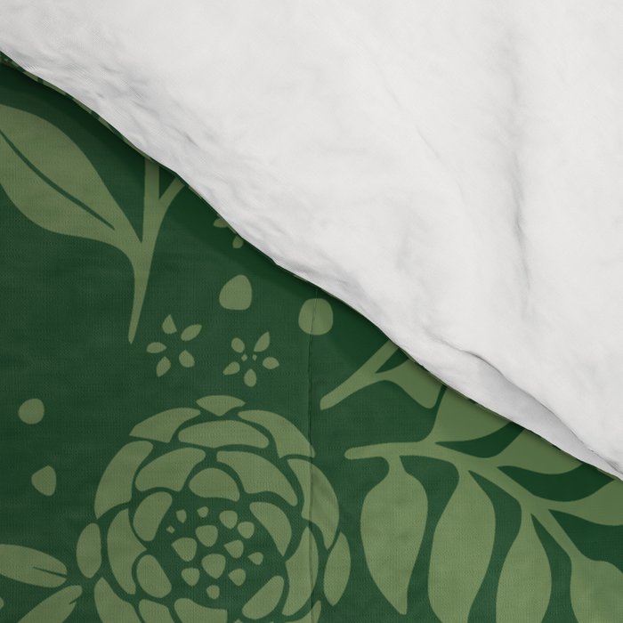 Spring Cheetah Pattern - Forest Green Comforter Gallery Image 4