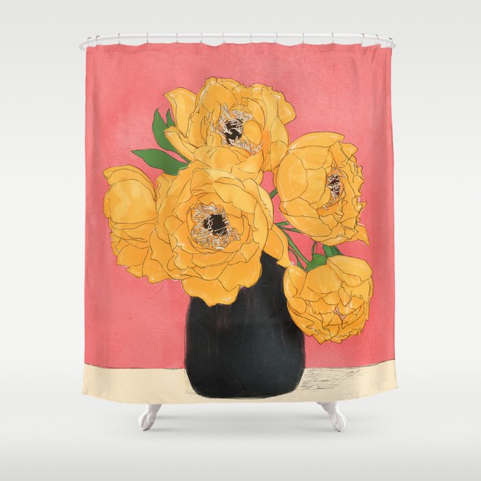Bouquet Gift Sunny Shower Curtain Gallery Image 1