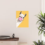 Bubble Gum Sneaky Llama in Yellow Poster Gallery Image 2