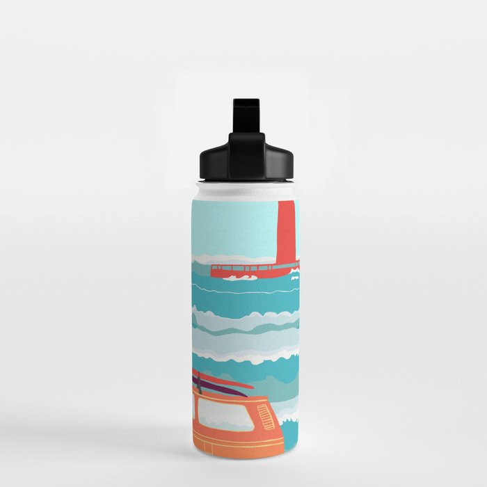 Great Lakes Surf Sunset Water Bottle Gallery Image 2