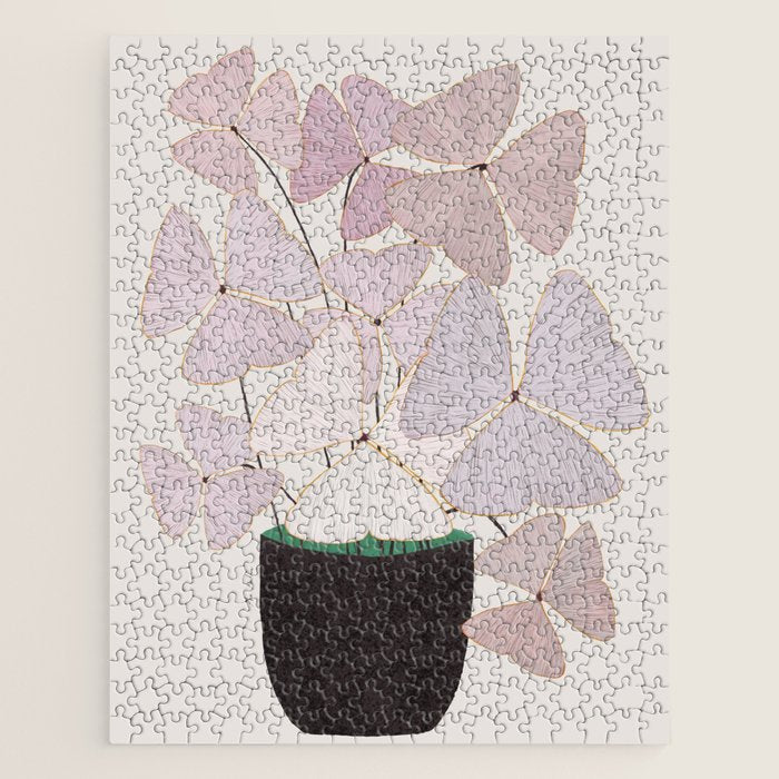 Botanical  clover Pot Jigsaw Puzzle