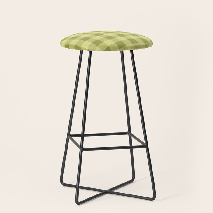 Gingham Large Lime Green Stool Gallery Image 1