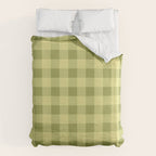 Gingham Large Lime Green Duvet Cover Gallery Image 6