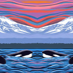 Orca Momma and calf - Ballet Slipper Coffee Mug Gallery Image 2