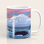 Orca Momma and calf - Ballet Slipper Coffee Mug Gallery Image 1