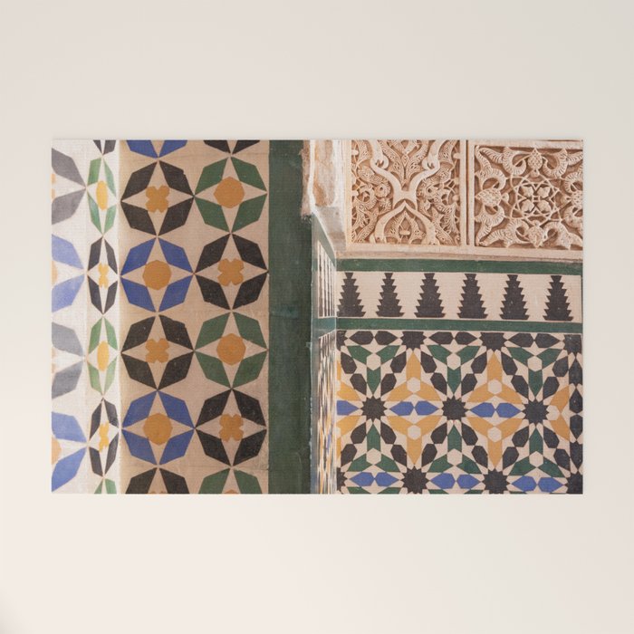 Historical Tiles - Alhambra Granada Spain Welcome Mat Gallery Image 1