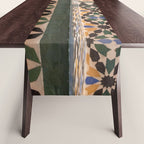 Historical Tiles - Alhambra Granada Spain Table Runner Gallery Image 1