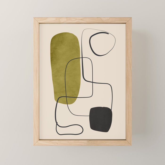 Abstract Minimal Shapes 126 Mini Art Print Gallery Image 1