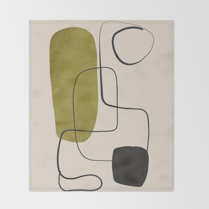 Abstract Minimal Shapes 126 Throw Blanket Gallery Image 2