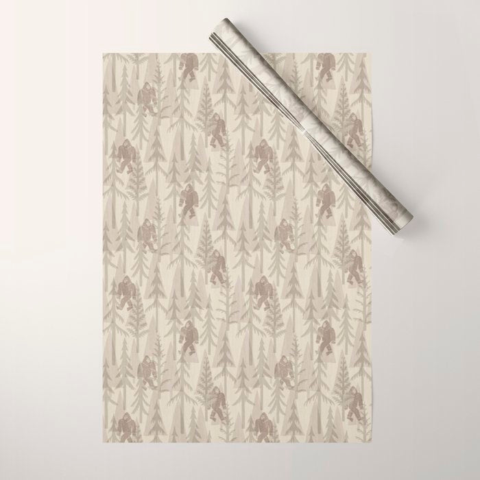Subtle Sasquatch - Neutral Wrapping Paper Gallery Image 1