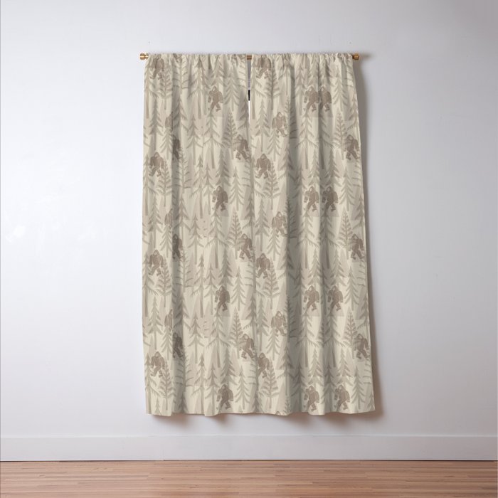Subtle Sasquatch - Neutral Window Curtain Gallery Image 3