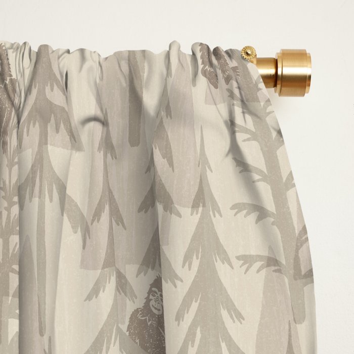 Subtle Sasquatch - Neutral Window Curtain Gallery Image 2