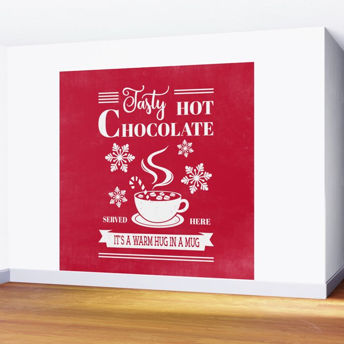Tasty Hot Chocolate Red Wall Mural Gallery Image 2