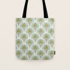 Vintage summer palm tree art pattern Tote Bag Gallery Image 1