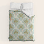 Vintage summer palm tree art pattern Comforter Gallery Image 6