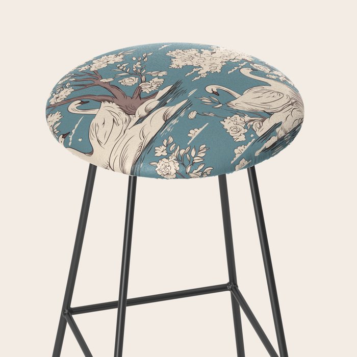 Elegant Swans in Bloom Stool Gallery Image 2