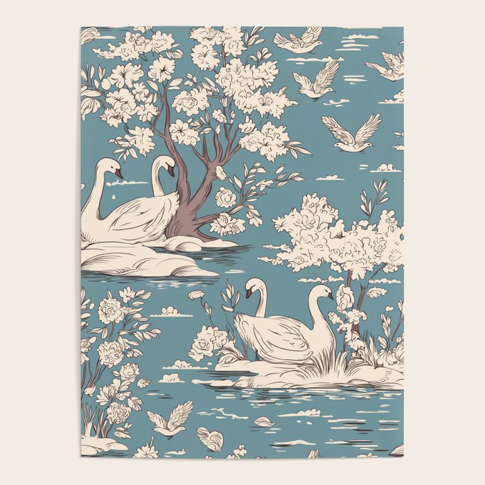 Elegant Swans in Bloom Poster Gallery Image 4