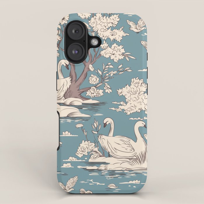 Elegant Swans in Bloom iPhone Case Gallery Image 1