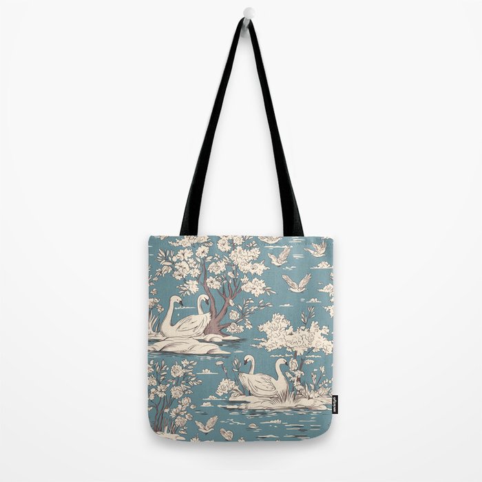 Elegant Swans in Bloom Tote Bag Gallery Image 2