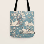 Elegant Swans in Bloom Tote Bag Gallery Image 1