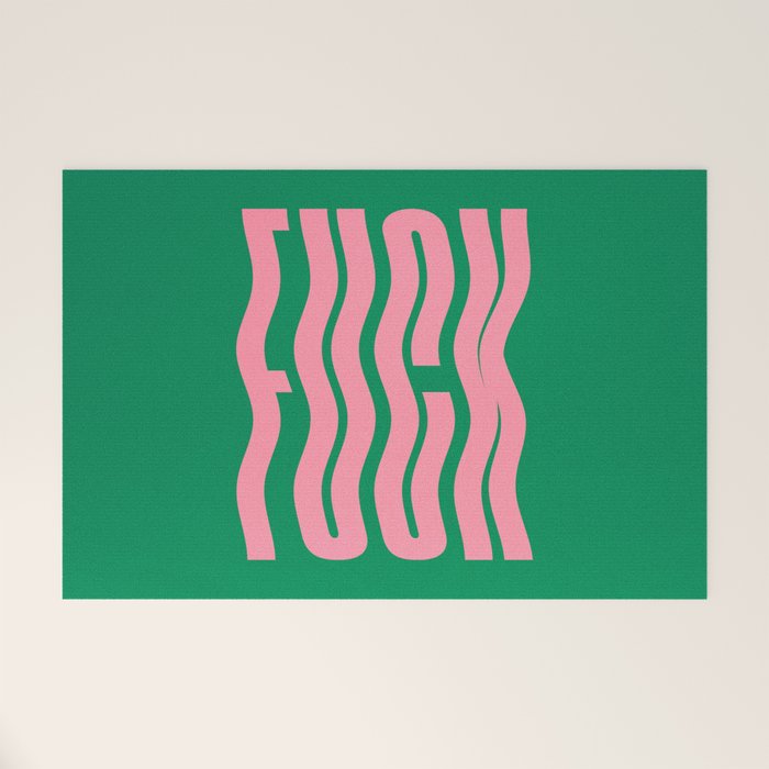 Favorite Word: Tropical Wavy Edition Welcome Mat Gallery Image 1