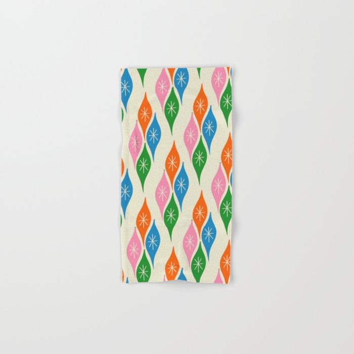 Colorful Christmas Mid Century Modern Retro Ornaments Atomic Pattern Bath Towel Gallery Image 1
