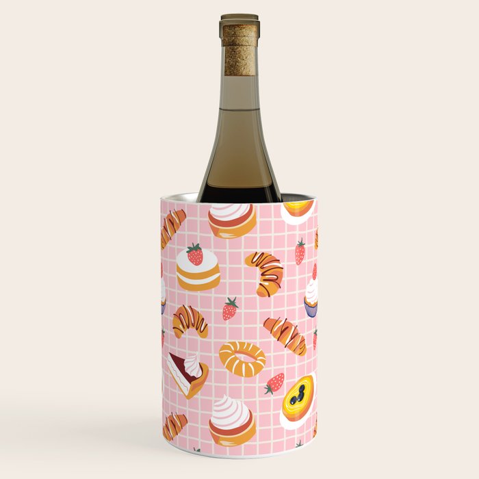 Vintage sweet pastry dessert food pattern Wine Chiller Gallery Image 2