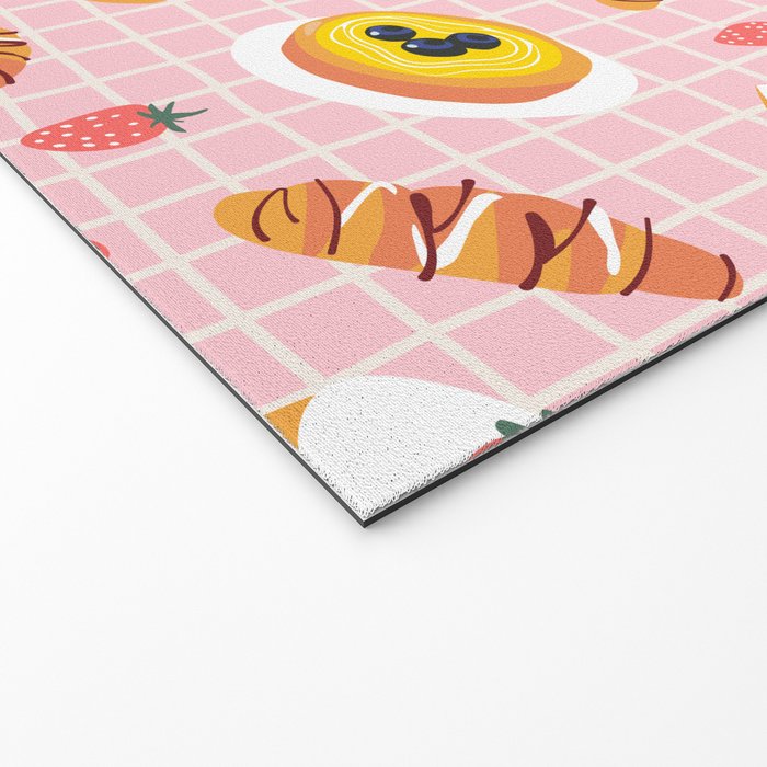 Vintage sweet pastry dessert food pattern Welcome Mat Gallery Image 2