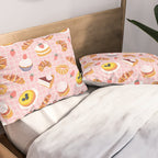 Vintage sweet pastry dessert food pattern Pillow Sham Gallery Image 2