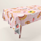Vintage sweet pastry dessert food pattern Tablecloth Gallery Image 1