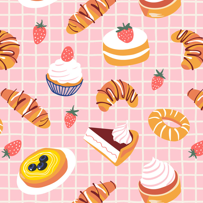 Vintage sweet pastry dessert food pattern Coffee Mug Gallery Image 2