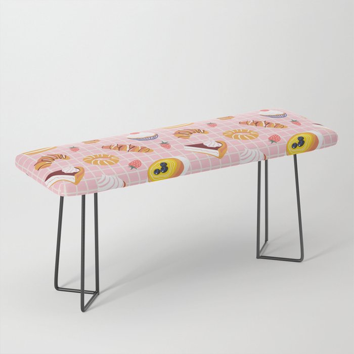 Vintage sweet pastry dessert food pattern Bench Gallery Image 1