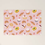 Vintage sweet pastry dessert food pattern Welcome Mat Gallery Image 1