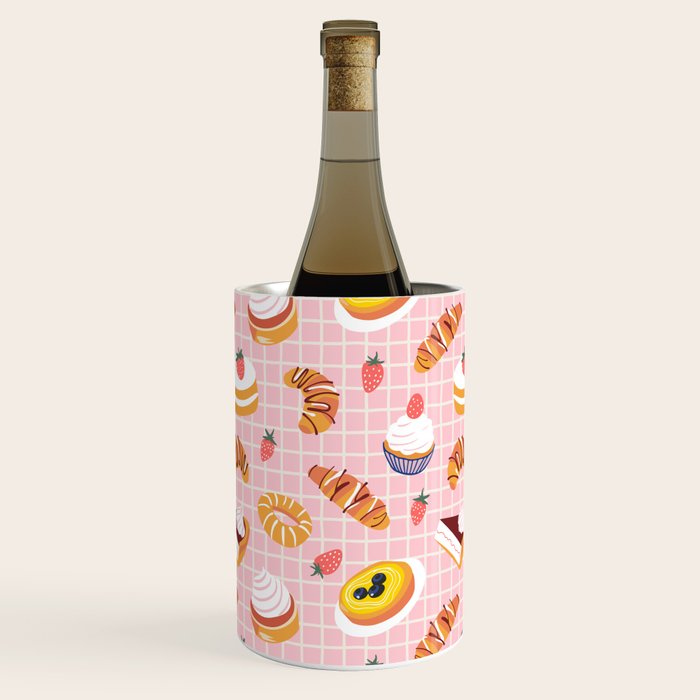 Vintage sweet pastry dessert food pattern Wine Chiller Gallery Image 3