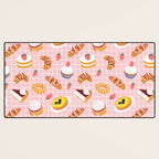 Vintage sweet pastry dessert food pattern Desk Mat Gallery Image 3