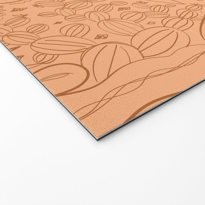 Cactus Scene in Orange Welcome Mat Gallery Image 2