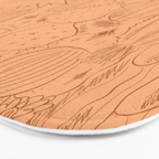 Cactus Scene in Orange Bath Mat Gallery Image 3