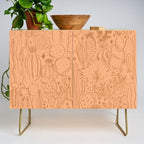 Cactus Scene in Orange Credenza Gallery Image 1