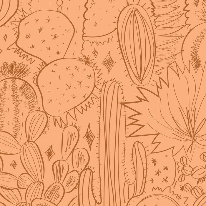 Cactus Scene in Orange Coffee Mug Gallery Image 2