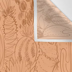 Cactus Scene in Orange Wall Tapestry Gallery Image 3